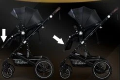 Belecoo - Luxe Kinderwagen - 3-in-1 Buggy - Opklapbare Wandelwagen - Autostoel - Wieg - Multifunctioneel - Zwart -Babyproducten 1200x797 1