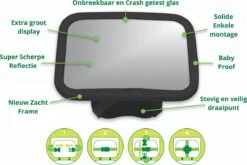Autospiegel Baby 360° Verstelbaar Voor Hoofdsteun Autostoel -Achteruitkijkspiegel - Achterbankspiegel Kinderen -Baby Veiligheid Accessoires - Zwart -Babyproducten 1200x800 6