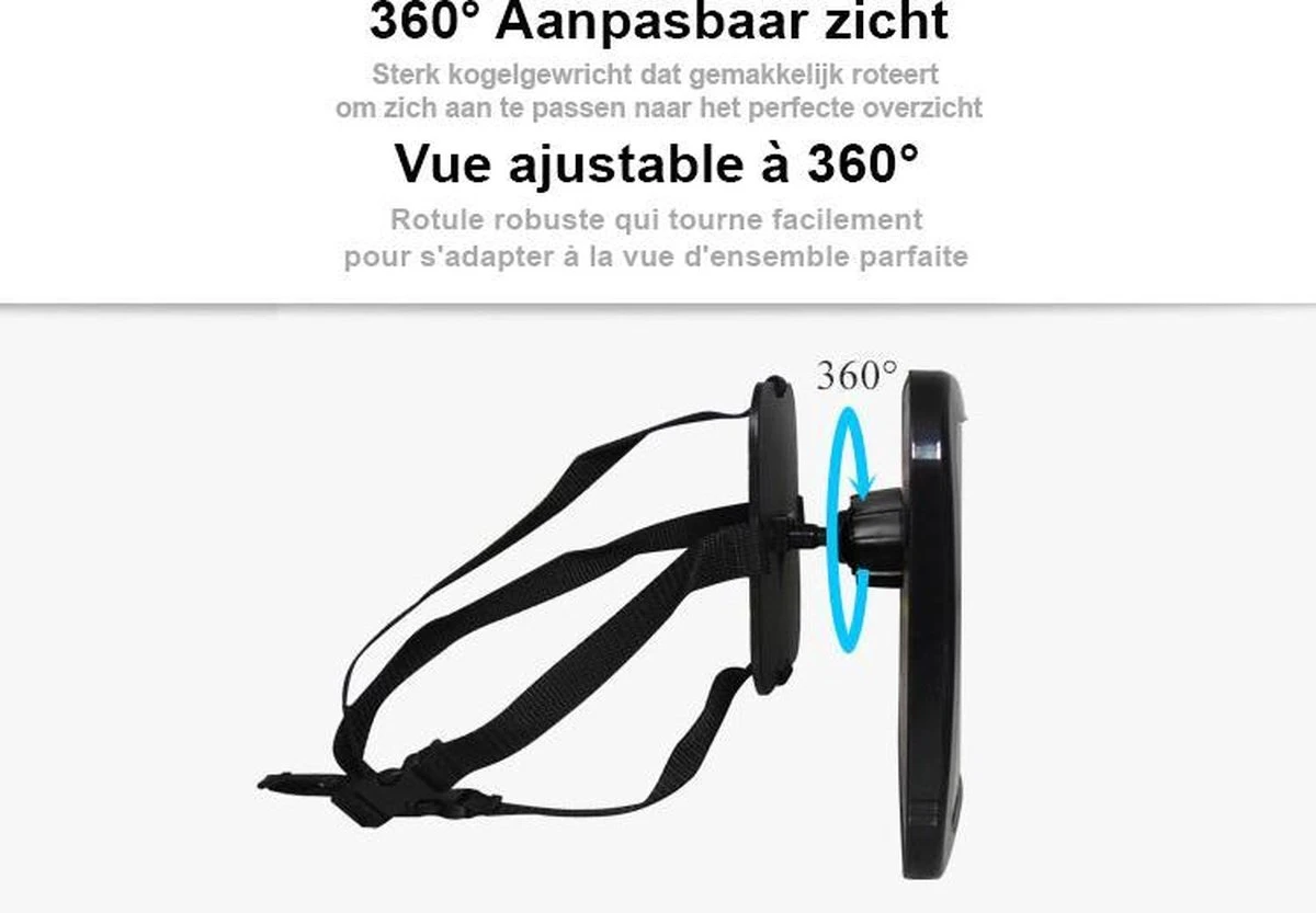 Merkloos Autospiegel Baby - Verstelbare Spiegel Hoofdsteun Autostoel Achterbank - Veiligheidsspiegel - Baby En Kids - 19 X 30cm - 360 Graden Draaibaar - Zwart 15 Merkloos Autospiegel Baby - Verstelbare Spiegel Hoofdsteun Autostoel Achterbank - Veiligheidsspiegel - Baby En Kids - 19 X 30cm - 360 Graden Draaibaar - Zwart - Afbeelding 13
