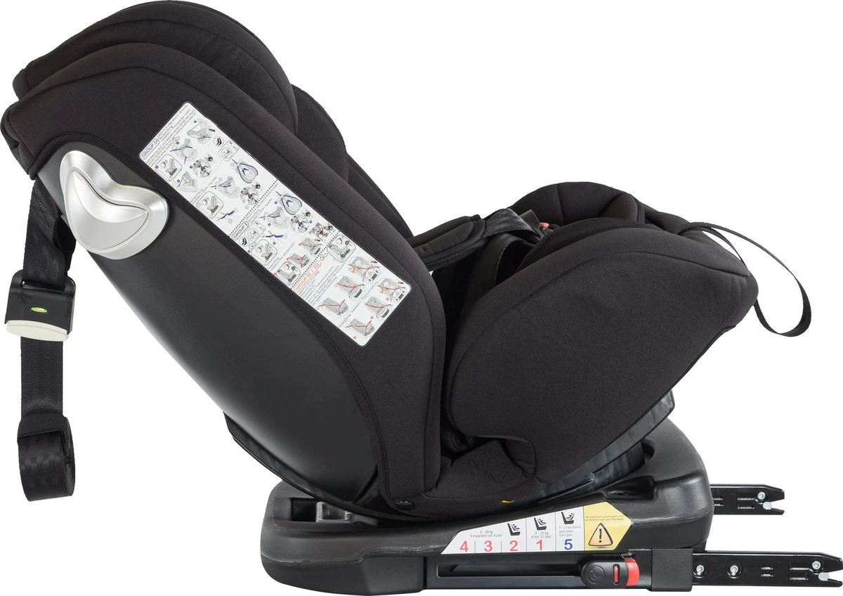 Born Lucky Meegroei Autostoel Roadline SPS ISOFIX - Groep 0/1/2/3 - 360° Draaibaar - Zwart 5 Born Lucky Meegroei Autostoel Roadline SPS ISOFIX - Groep 0/1/2/3 - 360° Draaibaar - Zwart - Afbeelding 3