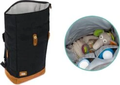 Fillikid Luiertas Rugzak - Met Verschoonmatje - Multifunctioneel - Zwart -Babyproducten 1200x851 8