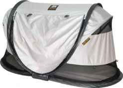 Deryan Shane Luxe 2023 Campingbedje - Baby Tent - Anti-UV 50+ - Peuterbed - Silver -Babyproducten 1200x863