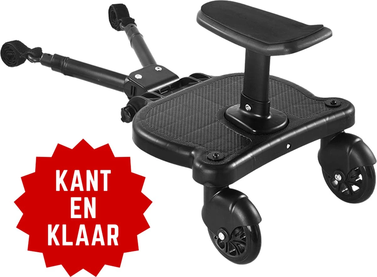 Merkloos Kinderwagen/Buggy Meerijdplankje - Kant & Klaar - In Elkaar Gezet - Universeel – Met Zitje – Verstelbaar – Zwart 3 Merkloos Kinderwagen/Buggy Meerijdplankje - Kant & Klaar - In Elkaar Gezet - Universeel – Met Zitje – Verstelbaar – Zwart