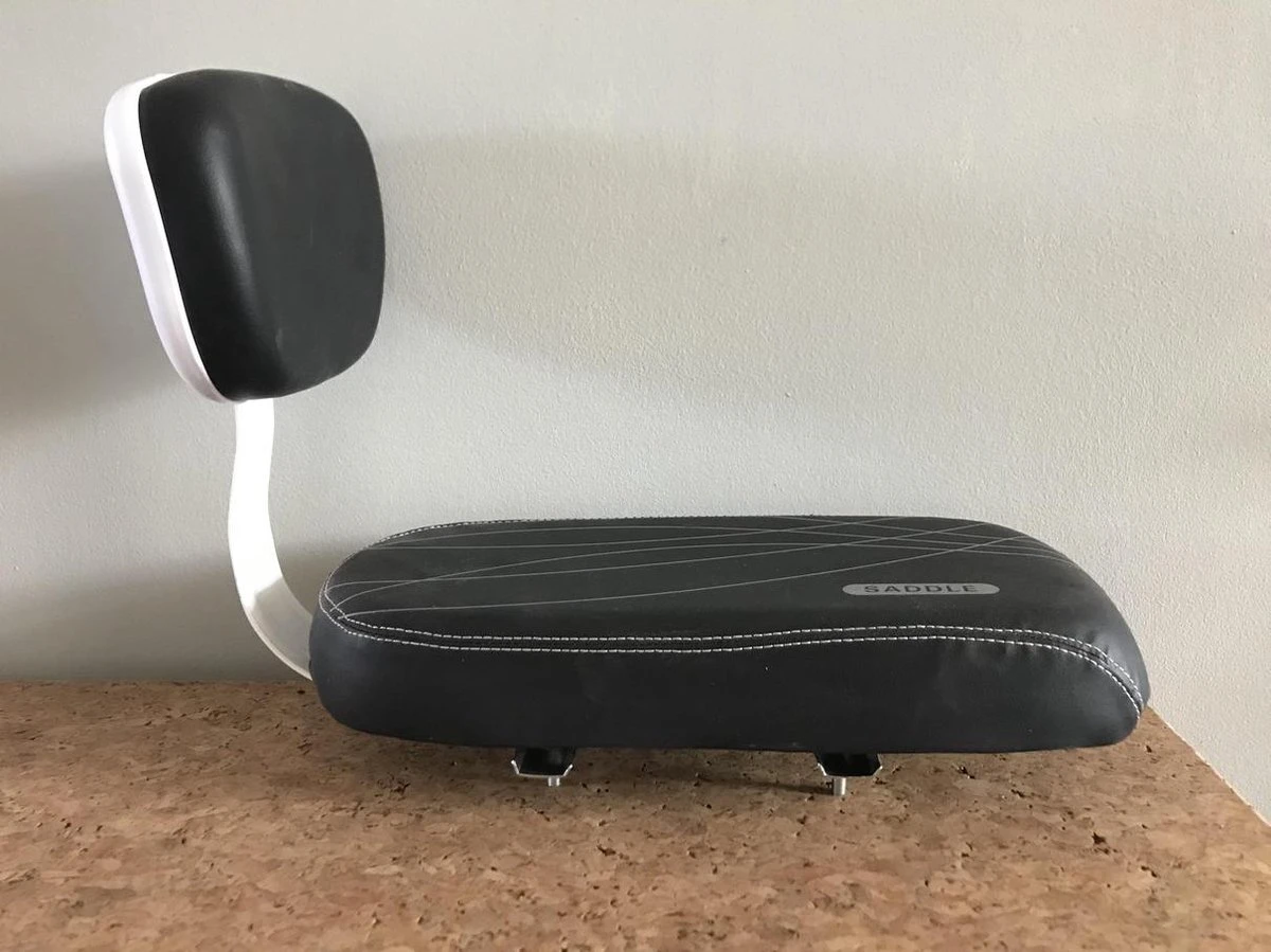 Fietsstoeltje Voor Op Bagagedrager - Zwart/Wit 3 Fietsstoeltje Voor Op Bagagedrager - Zwart/Wit