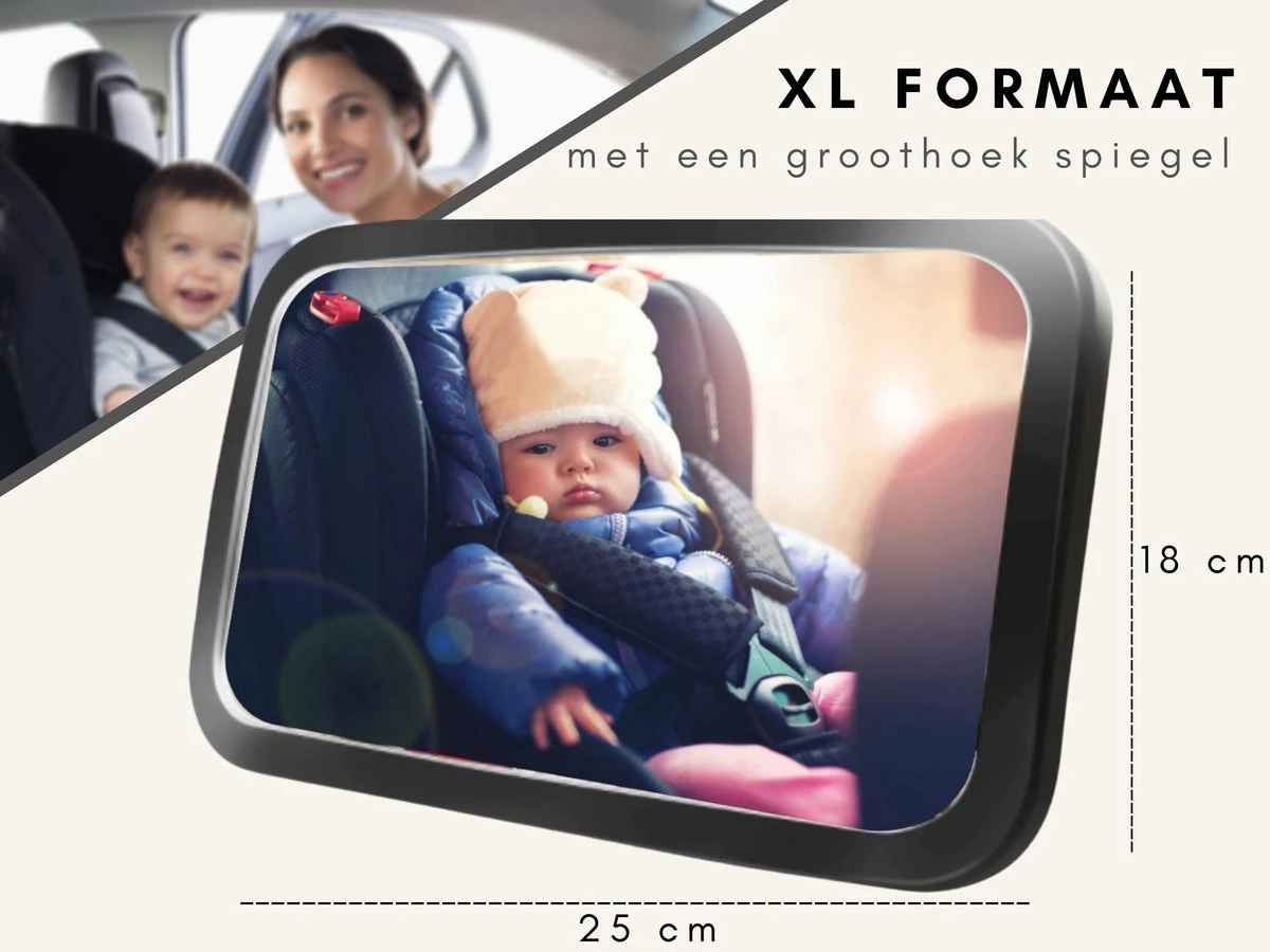 Autospiegel Baby Achterbank - Universele Baby Auto Spiegel 4 Autospiegel Baby Achterbank - Universele Baby Auto Spiegel - Afbeelding 2