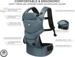 Dooky Ergonomische Draagzak Urban Comfort Green Emerald -Babyproducten 1200x912 2