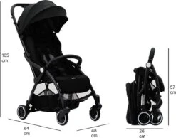Hamilton By Yoop X1 Plus Buggy – Nieuw, Hoger, Uitgebreider 2023 Model – Premium Stroller Met One Hand Folding Technologie – Zwart – Lichte, Verstelbare En Wendbare Kinderwagen Met Vele Gemakken -Babyproducten 1200x941 3