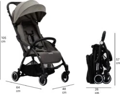 Hamilton By Yoop X1 Plus Buggy – Nieuw, Hoger, Uitgebreider 2023 Model – Premium Stroller Met One Hand Folding Technologie – Grijs – Lichte, Verstelbare En Wendbare Kinderwagen Met Vele Gemakken -Babyproducten 1200x942 1