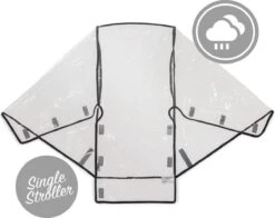 Hauck Regenhoes - Geschikt Voor Buggy's - Transparant, Grijs -Babyproducten 1200x954