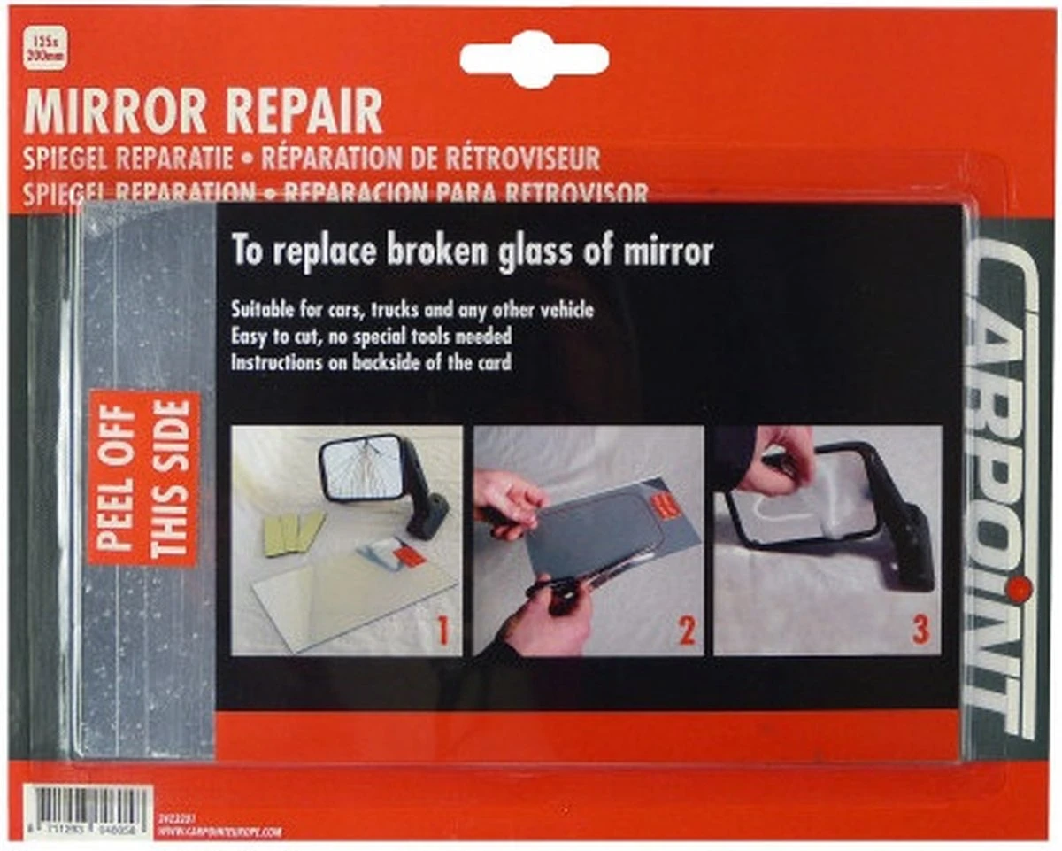 Carpoint Spiegel Reparatiekit - 12,5 X 20 Cm 8 Carpoint Spiegel Reparatiekit - 12,5 X 20 Cm - Afbeelding 6