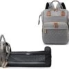 Humpy Dumpy Stijlvolle Luiertas Rugzak (Grijs) Met Uitschuifbaar Verschoon/ Slaap Bedje. Incl. Verschoon Matje, USB Poort & Buggy Straps -Babyproducten 1200x964 1