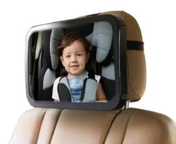 Merkloos Achterbank Spiegel Voor Baby & Kind - Auto Accessoires - Shatterproof - Zwarte A3 Verstelbare Monitor