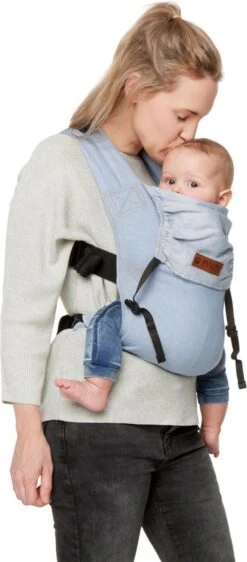 ByKay - Babydrager - Click Carrier Classic - Stonewashed -size Toddler -Babyproducten 527x1200