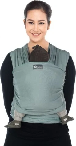 Babylonia - Tricot-Slen Organic - Draagdoek Baby - Silver Blue -Babyproducten 623x1200 1