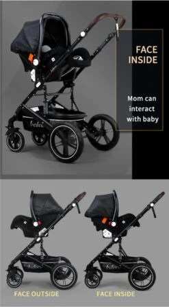 Merkloos 3 In 1 Kinderwagen - Buggy - Opklapbare Wandelwagen - Opvouwbaar - Kinderwagen 3 In 1 - Wandelwagen - Kinderwagens - Kinderwagen 3 In 1 Incl Autostoel - Wandelwagen Baby - Maxi-Cosi -Babyproducten 661x1200