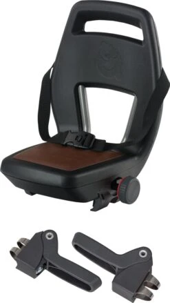 Qibbel 6+ Junior Fietsstoeltje Achter - Zwart Met Bruin Kussentje -Babyproducten 675x1200 3