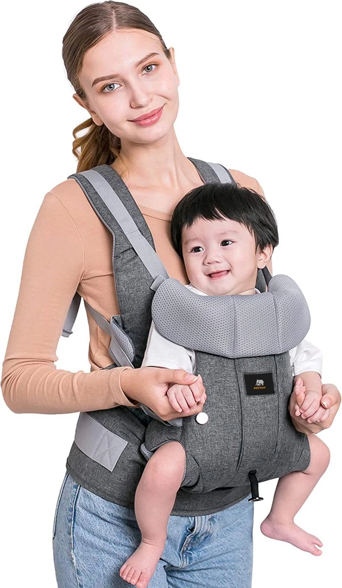 Deryan Ergonomische Draagzak - Buikdrager 2-in-1 Antraciet 3 Deryan Ergonomische Draagzak - Buikdrager 2-in-1 Antraciet