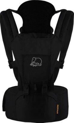 Deryan Pack Luxe Ergonomische Draagzak - Babydrager + Opbergvakjes - Zwart -Babyproducten 724x1200 2