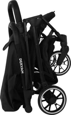 Deryan Rolo Luxe Lichtgewicht Buggy - Zwart -Babyproducten 751x1200 2