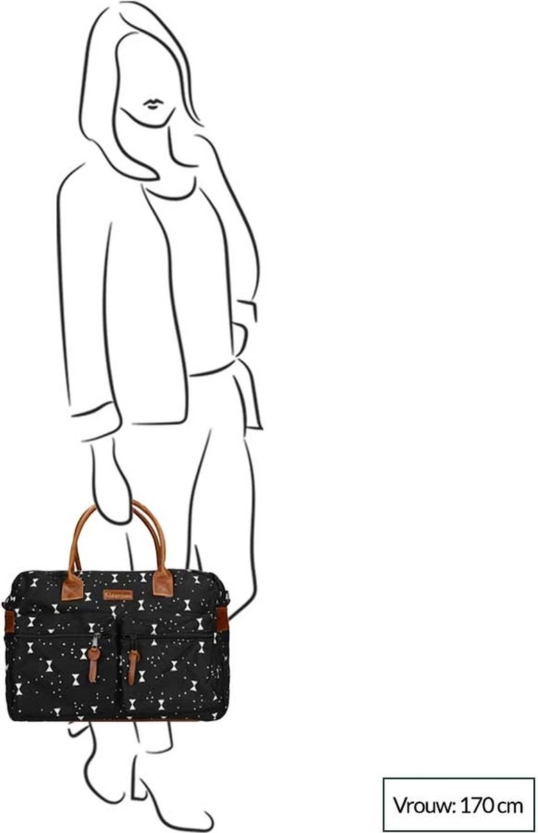 Kidzroom Black And White Luiertas - Zwart - Ophanglussen Kinderwagen - Verschoonmatje - Verstelbare Schouderband 21 Kidzroom Black And White Luiertas - Zwart - Ophanglussen Kinderwagen - Verschoonmatje - Verstelbare Schouderband - Afbeelding 19