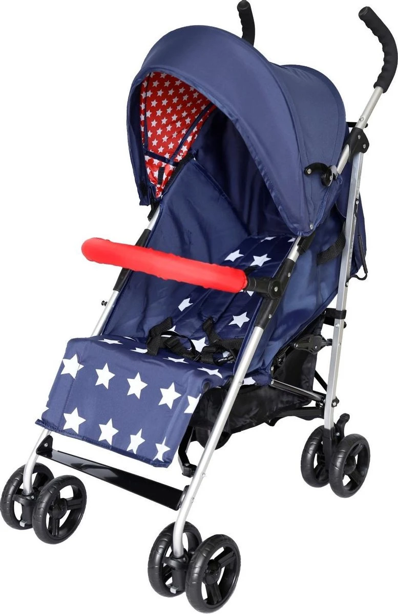 X Adventure Buggy Brava - Plooibuggy - Lichtgewicht - 4 Standen - Navy 4 X Adventure Buggy Brava - Plooibuggy - Lichtgewicht - 4 Standen - Navy - Afbeelding 2