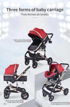 Merkloos Luxe Multi-functionele 3 In 1 Wandelwagen - Babywagen - Kwalitatieve Buggy - Opklapbare Kinderwagen - Licht En Flexibel -Babyproducten 791x1200 3