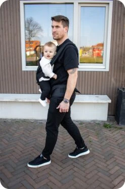 Deryan Pack Luxe Ergonomische Draagzak - Babydrager + Opbergvakjes - Zwart -Babyproducten 800x1200 86