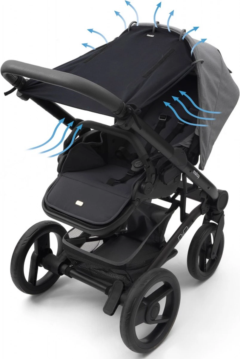 Dooky Universal Cover Zonnescherm Kinderwagen - Uni Zwart 9 Dooky Universal Cover Zonnescherm Kinderwagen - Uni Zwart - Afbeelding 7