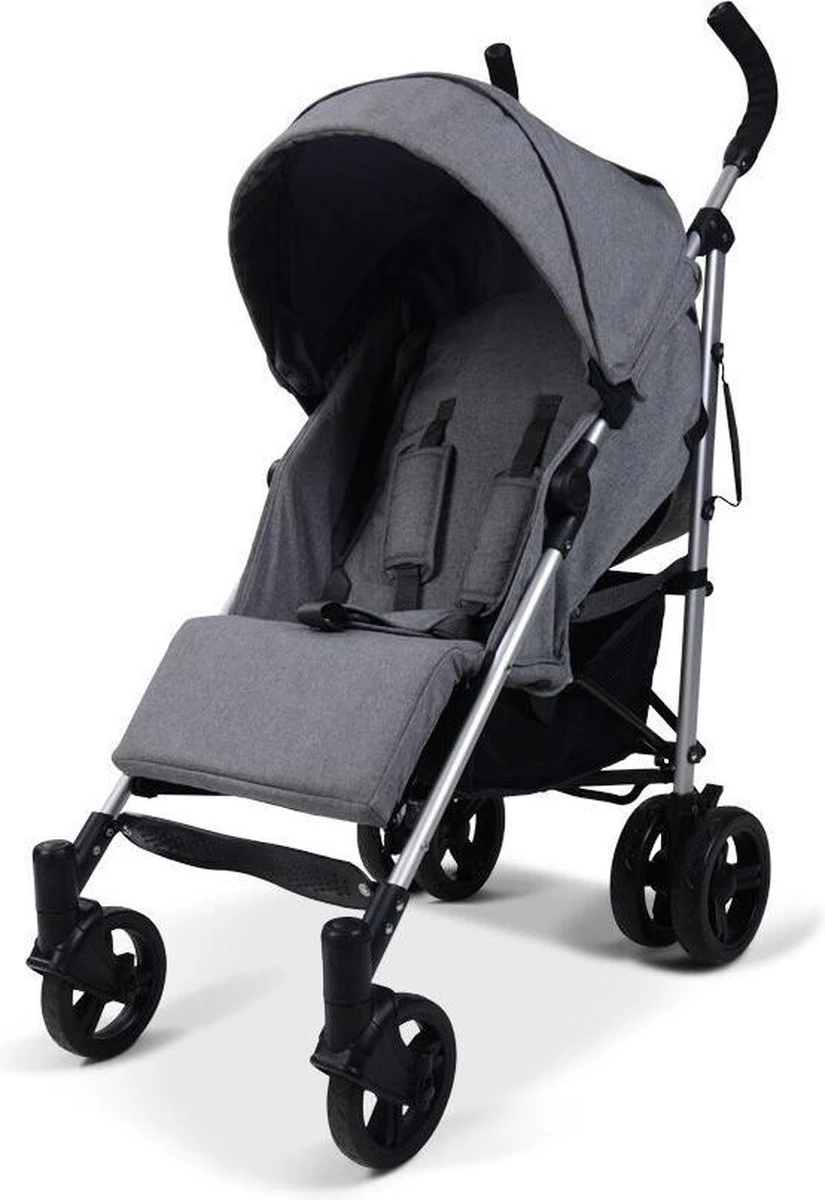 Prénatal Luxe Buggy – Kinderwagen Met Boodschappenmand En Zonneklep - Verstelbare Wandelwagen – Inklapbaar Met 1 Hand - Plooibuggy Grijs 3 Prénatal Luxe Buggy – Kinderwagen Met Boodschappenmand En Zonneklep - Verstelbare Wandelwagen – Inklapbaar Met 1 Hand - Plooibuggy Grijs