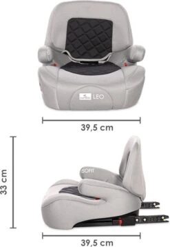 Lorelli Leo Fossil Grey Isofit 22-36 Kg Booster 1007161-2309 -Babyproducten 828x1200 5