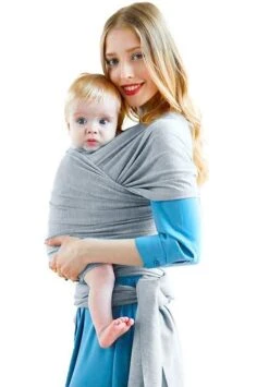 Ergonomische Rekbare Baby Draagdoek Van Katoen Om Te Knopen -Licht Grijs - Babywrap - Draagdoeken - Babydrager - Buikdrager – Rugdrager – Heupdrager - Baby Sling – Baby Carrier – Draagzak - Baby Wrap Sling - Draagdoek – Handleiding - Gratis Slabbetje -Babyproducten 834x1200 3