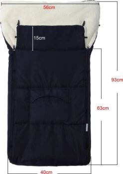 Monzana Voetenzak - Voor Kinderwagen Of Stoeltje - 93x56cm Donkerblauw -Babyproducten 847x1200 9