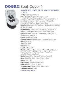 Dooky Seat Cover Groep 1 Autostoel Hoes Light Grey Crowns -Babyproducten 848x1200 4