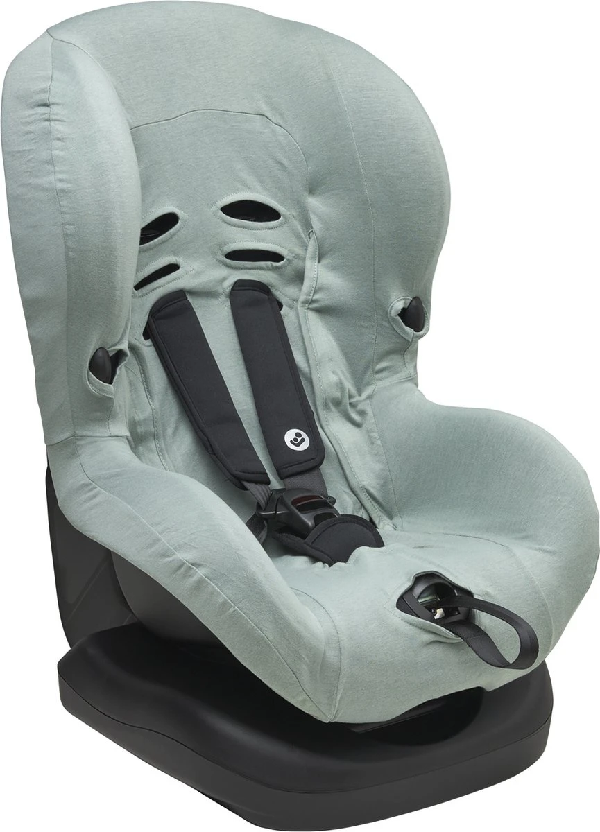 Meyco Autostoelhoes Basic Jersey - Stone Green - Groep 1 3 Meyco Autostoelhoes Basic Jersey - Stone Green - Groep 1