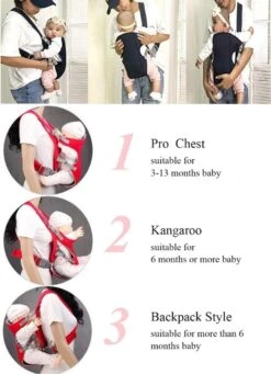 Baby Draagzak Blauw - Baby Carrier – Baby Drager Max. 15 Kg - 2 Tot 18 Maanden - Ergonomisch - Baby Draagdoek - Heupdrager - Steundrager Baby -Babyproducten 869x1200 7