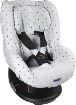 Dooky Seat Cover Groep 1 Autostoel Hoes Light Grey Crowns -Babyproducten 870x1200 2