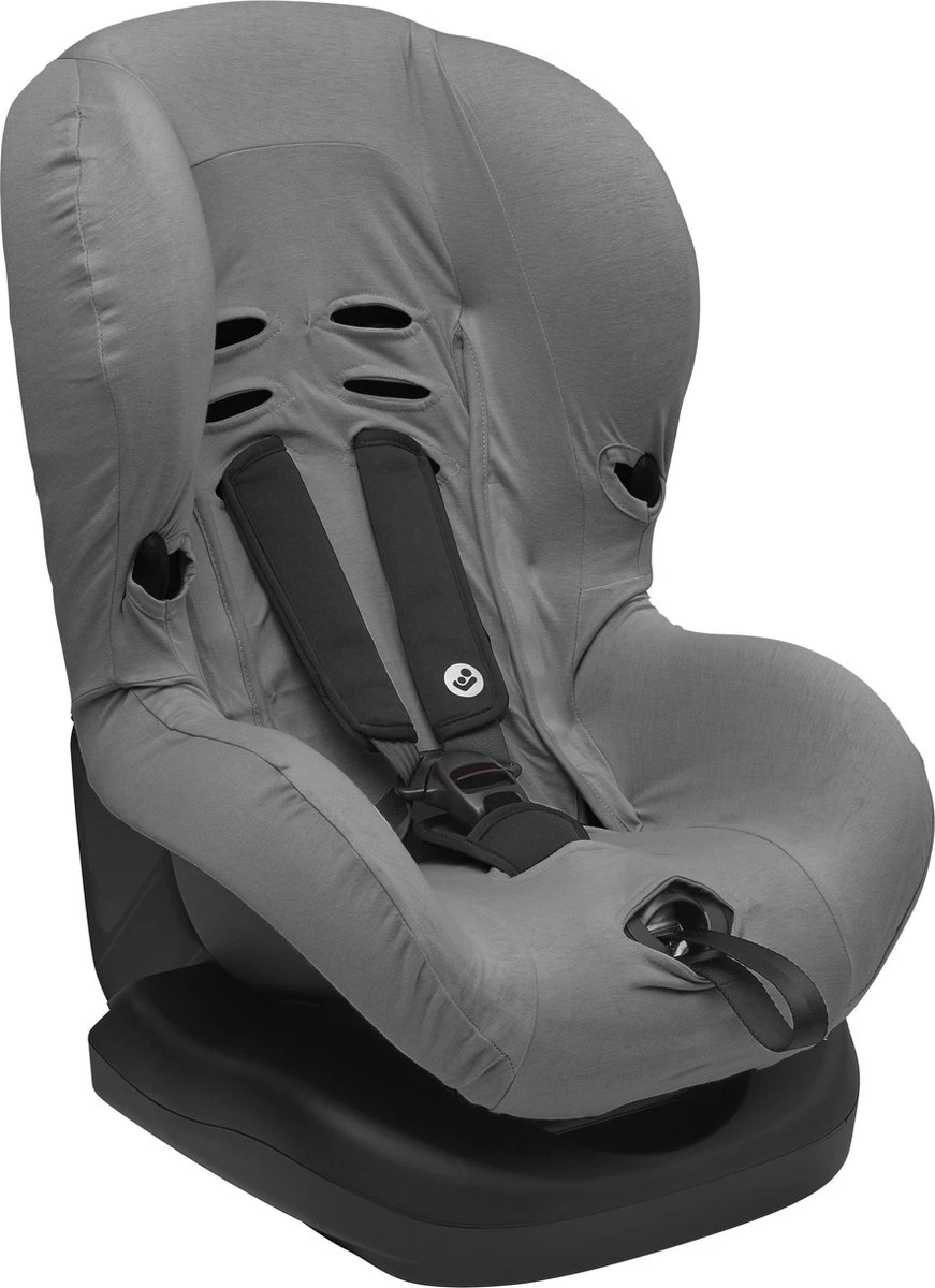 Meyco Autostoelhoes Basic Jersey - Grijs - Groep 1 3 Meyco Autostoelhoes Basic Jersey - Grijs - Groep 1