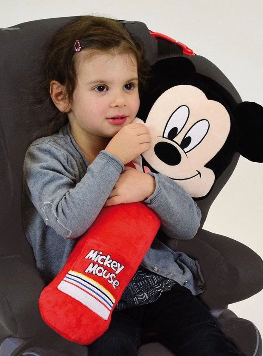 Disney - Mickey Mouse - Gordelkussen - Gordelknuffel - Rood - 54cm 4 Disney - Mickey Mouse - Gordelkussen - Gordelknuffel - Rood - 54cm - Afbeelding 2