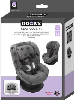 Dooky Seat Cover Groep 1 Autostoel Hoes Grey Star -Babyproducten 890x1200 2