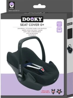 Dooky Seat Cover 0+ Autostoel Hoes Zwart Uni -Babyproducten 893x1200 3