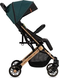 MoMi Wandelwagen - Compacte Lichtgewicht Buggy - Estelle - Green-Gold (geschikt Van 6mnd - 15kg) -Babyproducten 898x1200 4