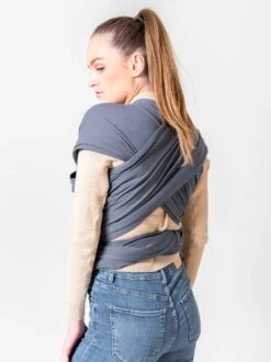 ByKay - Draagdoek - Rekbaar - DonkerGrijs - Antraciet - Maat L - Organic Katoen - Stretchy Wrap Deluxe - 3 Jaar - Buik - Heup -Babyproducten 899x1200 14