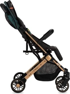 MoMi Wandelwagen - Compacte Lichtgewicht Buggy - Estelle - Green-Gold (geschikt Van 6mnd - 15kg) -Babyproducten 902x1200