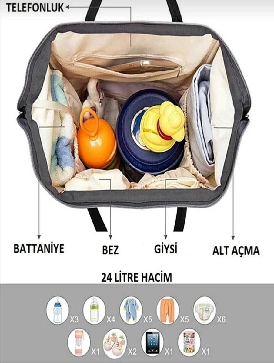 Luiertas Rugzak - Zwart - Inclusief Flessenwarmhouder - Kinderwagenhaken En Isoleervak 5 Luiertas Rugzak - Zwart - Inclusief Flessenwarmhouder - Kinderwagenhaken En Isoleervak - Afbeelding 3