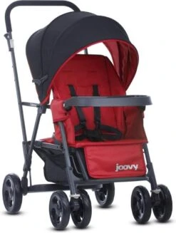 Joovy Caboose Graphite Stand On Tandem Buggy - Rood - Duo Buggy - Dubbele Buggy