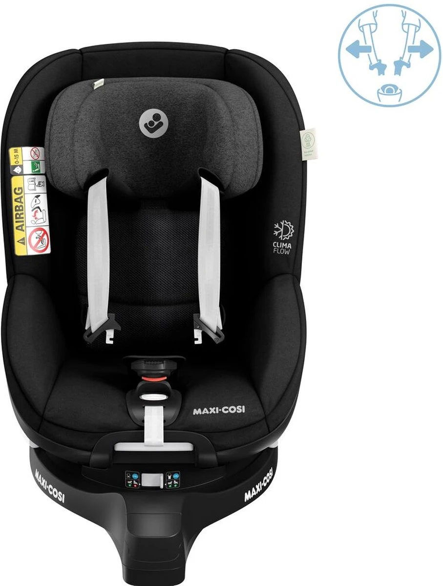 Maxi-Cosi Mica Pro Eco I-Size Autostoeltje - 360° Draaibaar - Gerecyclede Stoffen - Authentic Black - Vanaf De Geboorte Tot Ca. 4 Jaar 18 Maxi-Cosi Mica Pro Eco I-Size Autostoeltje - 360° Draaibaar - Gerecyclede Stoffen - Authentic Black - Vanaf De Geboorte Tot Ca. 4 Jaar - Afbeelding 16