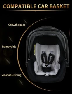 Merkloos 3 In 1 Kinderwagen - Buggy - Opklapbare Wandelwagen - Opvouwbaar - Kinderwagen 3 In 1 - Wandelwagen - Kinderwagens - Kinderwagen 3 In 1 Incl Autostoel - Wandelwagen Baby - Maxi-Cosi -Babyproducten 911x1200 3