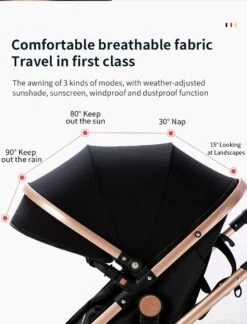 Luxe Kinderwagen 3 In 1 - Wandelwagen - Kinderwagen 3-in-1 Incl Autostoel - Kinderwagen Maxi Cosi – Buggy 3 In 1 - Newborn - Grijs -Babyproducten 914x1200 3