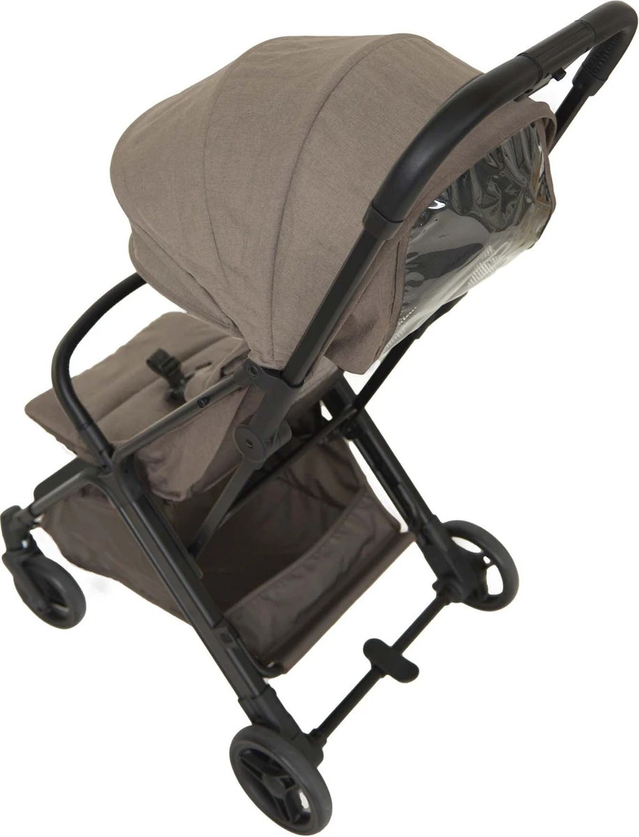 Prénatal Compact Buggy - Traploos Verstelbare Rugleuning - Inklapbaar Met 1 Hand - Plooibuggy - Taupe 5 Prénatal Compact Buggy - Traploos Verstelbare Rugleuning - Inklapbaar Met 1 Hand - Plooibuggy - Taupe - Afbeelding 3