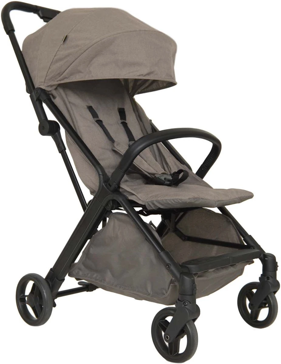 Prénatal Compact Buggy - Traploos Verstelbare Rugleuning - Inklapbaar Met 1 Hand - Plooibuggy - Taupe 6 Prénatal Compact Buggy - Traploos Verstelbare Rugleuning - Inklapbaar Met 1 Hand - Plooibuggy - Taupe - Afbeelding 4